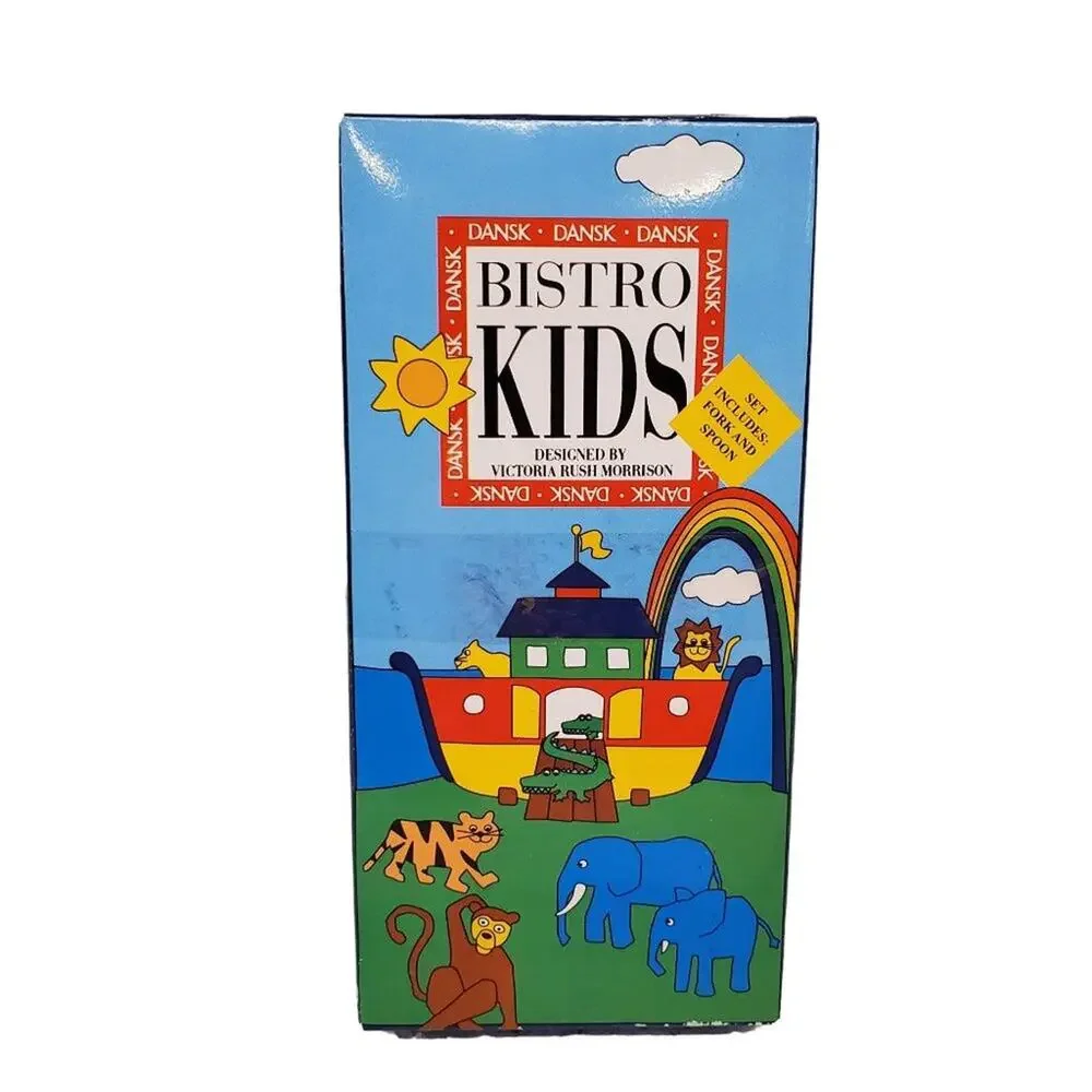 Dansk Bistro Kids Victoria Rush Morrison Flatware Set Noahs Ark Bistro Kids RARE